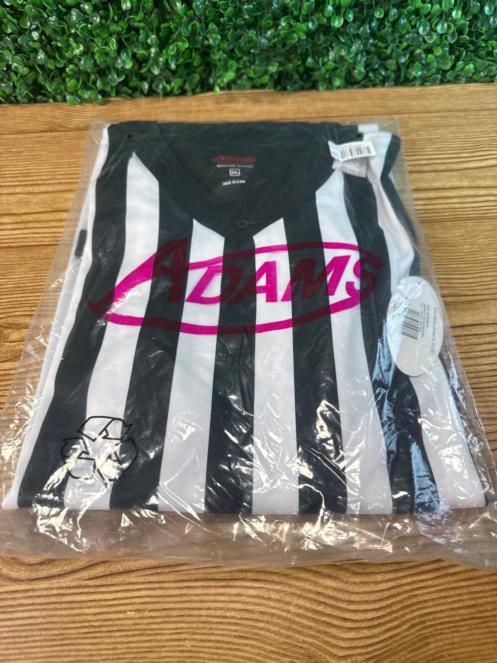 NWT Adams 3XL Referee Basketball 3" Striped Jersey Shirt For Sports Halloween